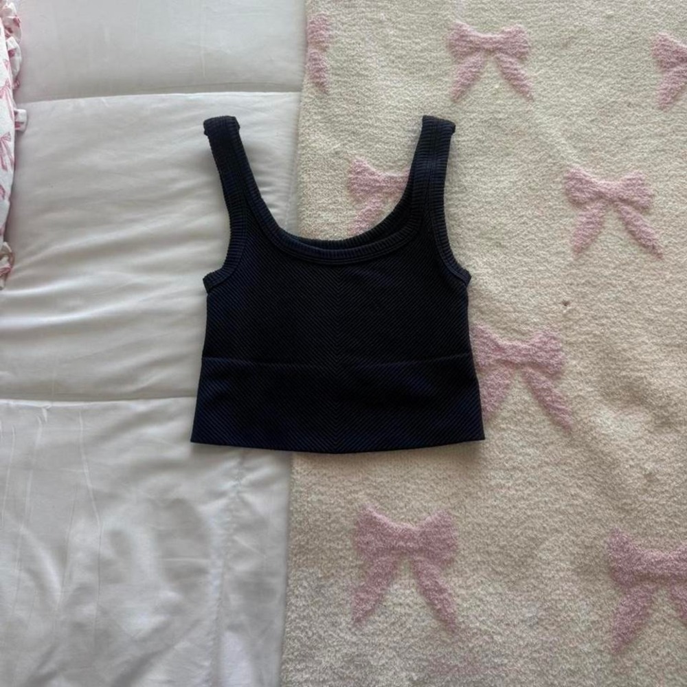 dark navy blue ribbed‎ tank top